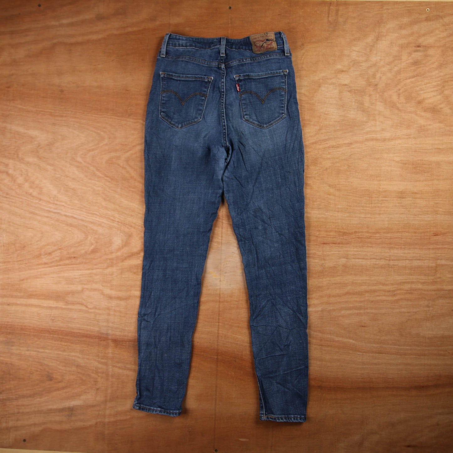 Levi's 721 Red Tab W26 L28 Skinny Blue Denim Jeans