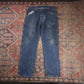Wrangler W34 L30 Straight Leg Relaxed Fit Blue Denim Jeans