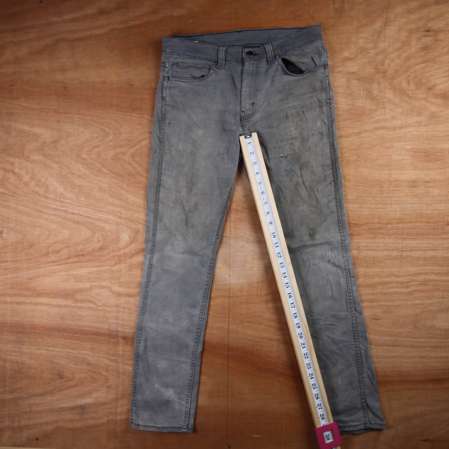 Levi's 505 Black Tab W28 L30 Straight Leg Regular Fit Grey Denim Jeans