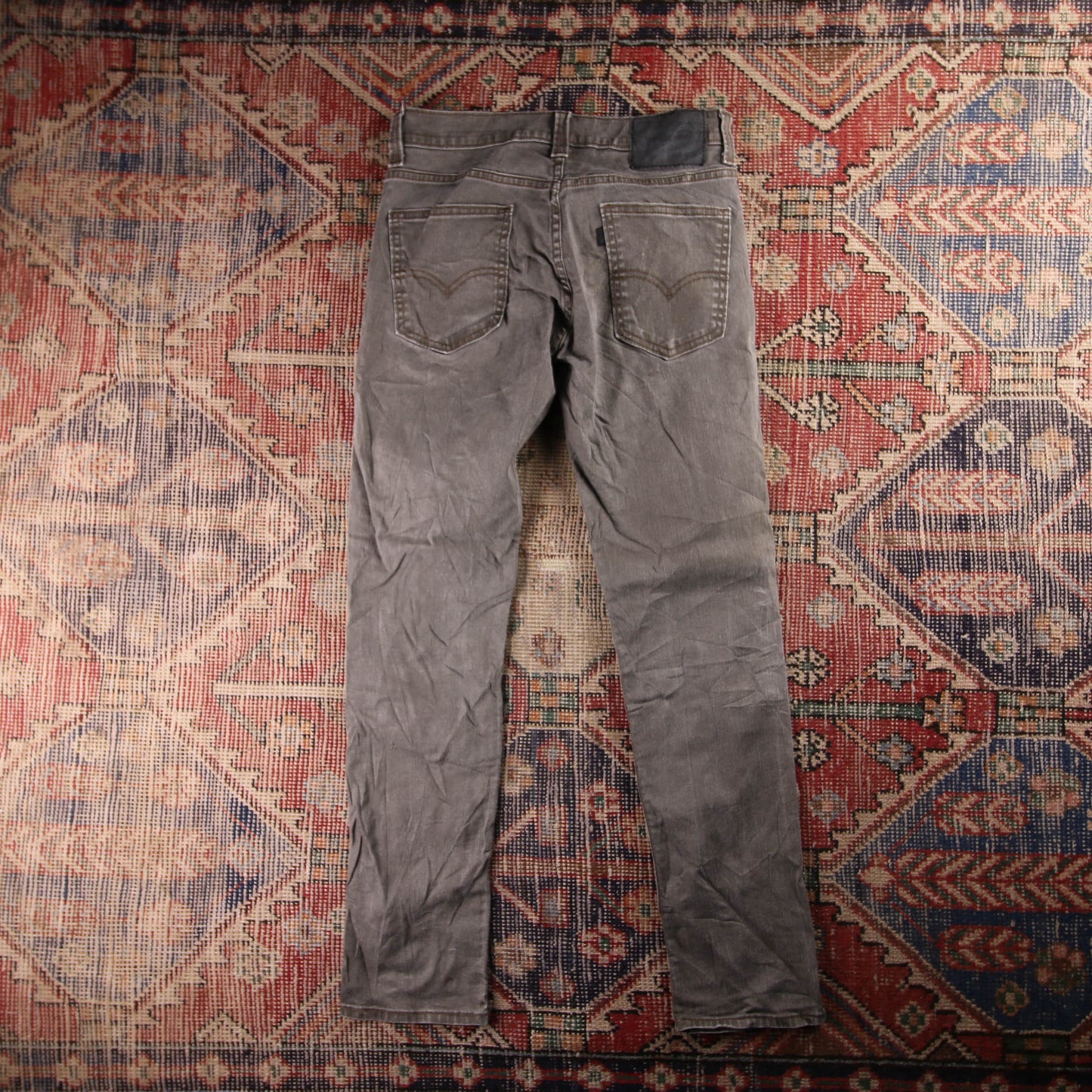 Levi's 512 Red Tab W30 L30 Tapered Leg Slim Fit Grey Denim Jeans