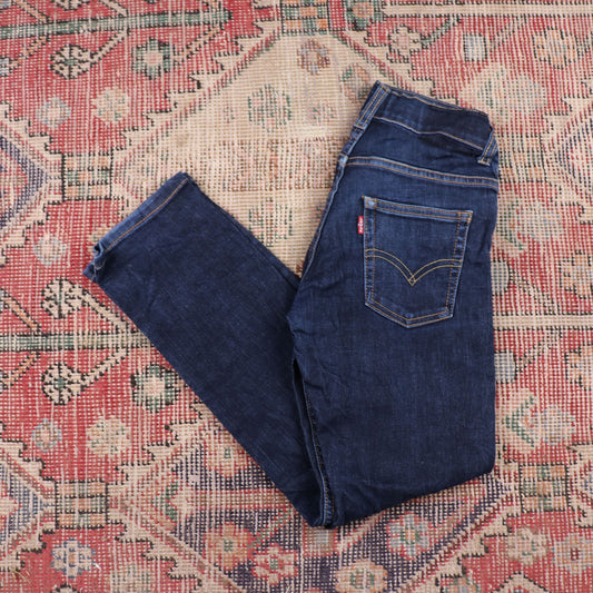 Levi's W24 L24 Straight Leg Classic Ripped Style Blue Denim Jeans