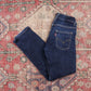 Levi's W24 L24 Straight Leg Classic Ripped Style Blue Denim Jeans