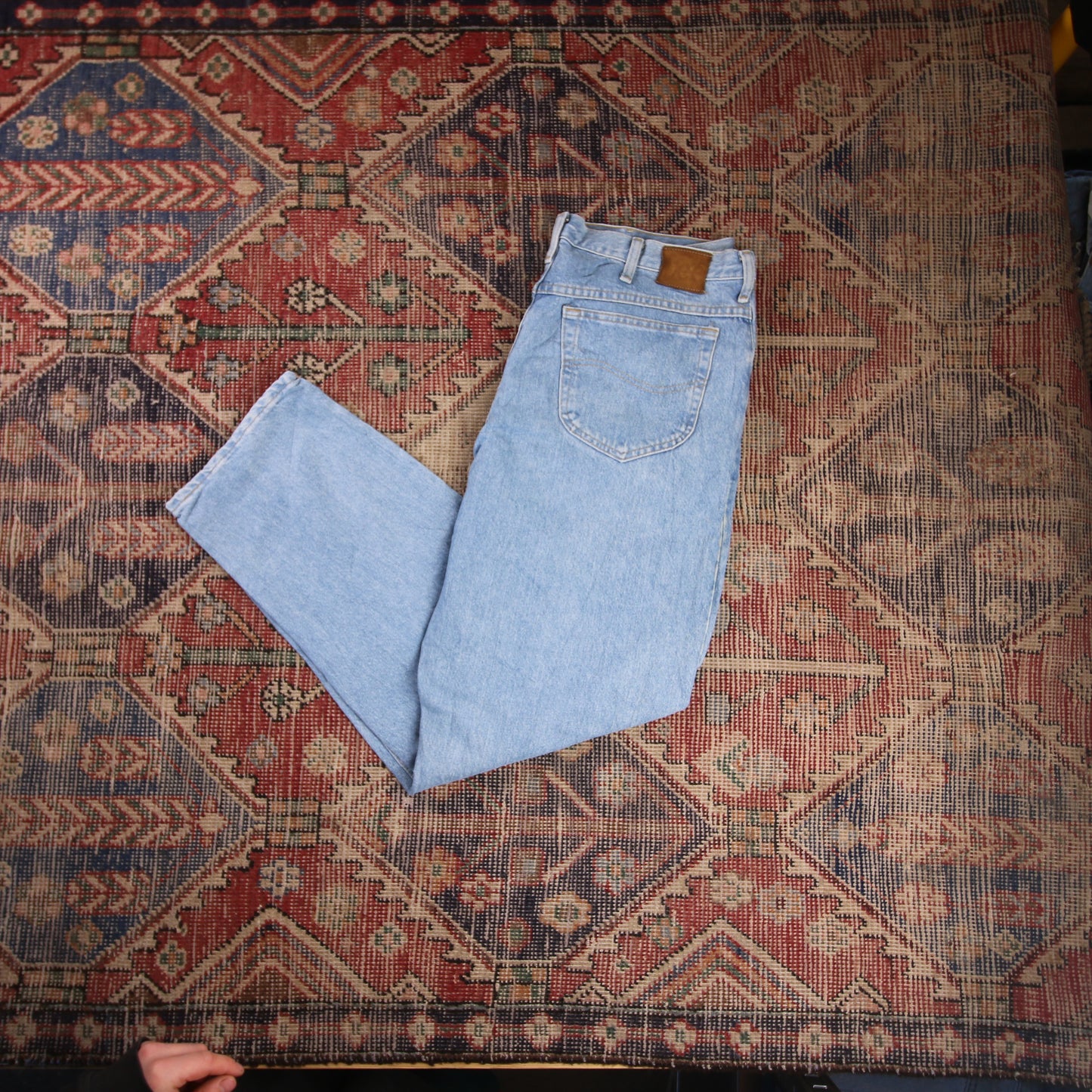 Lee W36 L30 Straight Leg Relaxed Fit Blue Denim Jeans