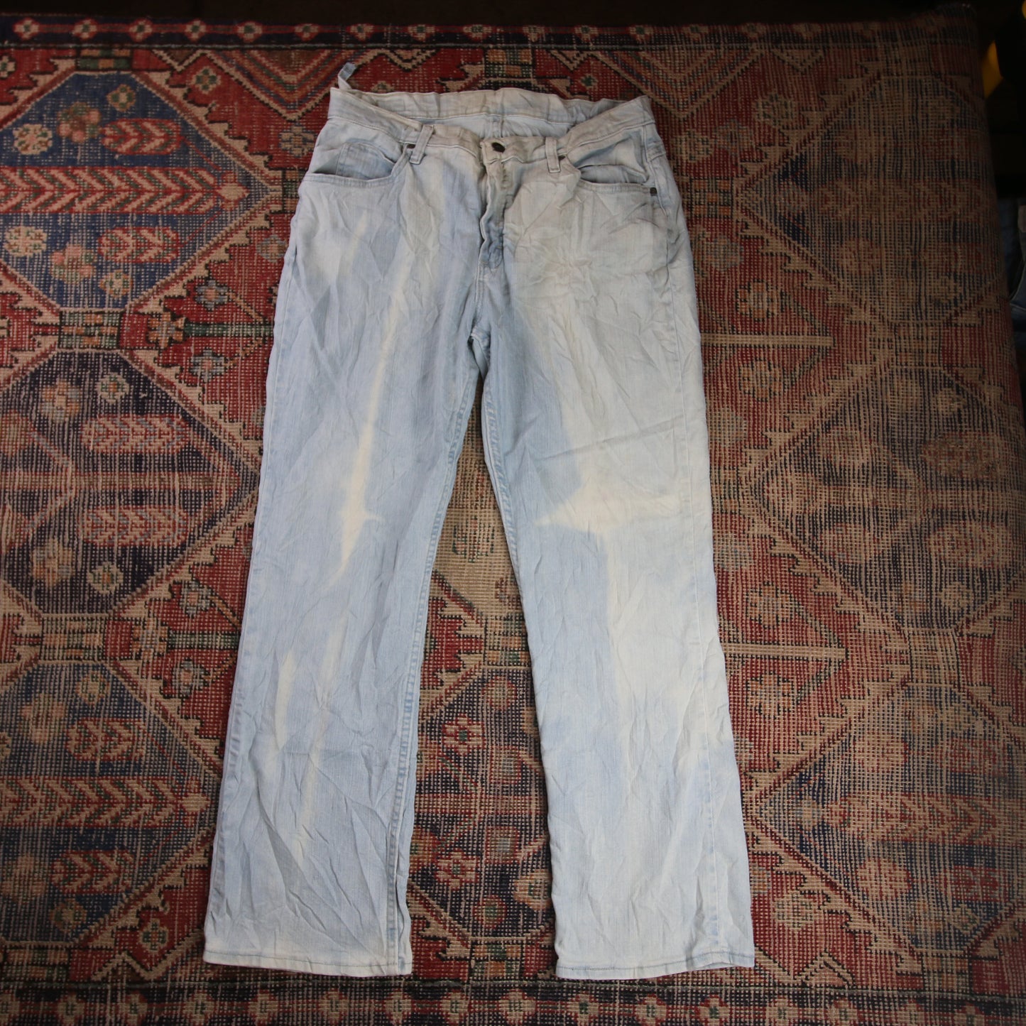 Lee W32 L28 Straight Leg Relaxed Fit Blue Denim Jeans