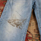 Lee W34 L28 Straight Leg Slim Fit Blue Denim Jeans