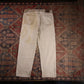 Wrangler W34 L28 Straight Leg Relaxed Fit Beige Denim Jeans