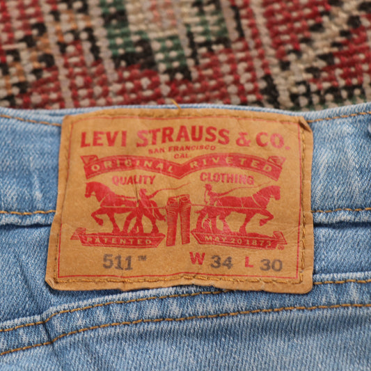 Levi's 511 Red Tab W28 L29 Slim Fit Blue Denim Jeans