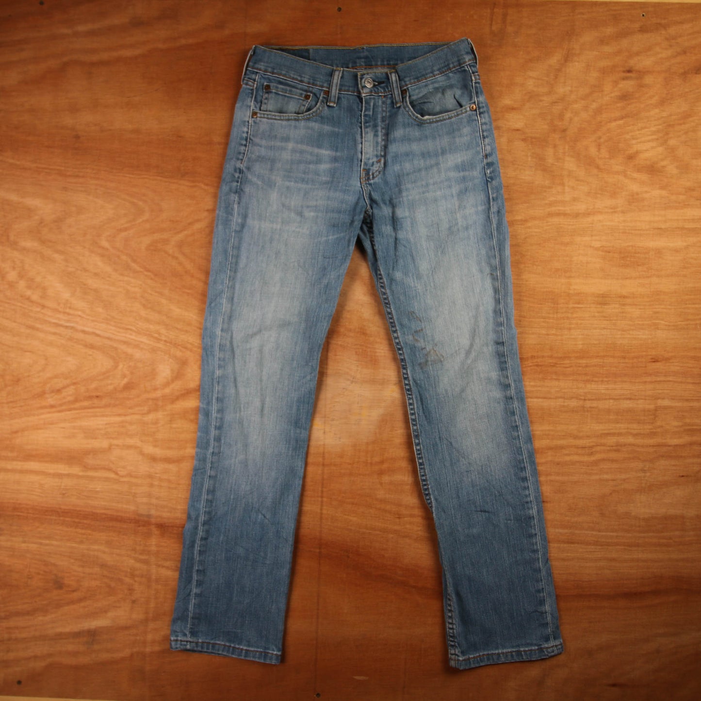 Levi's 514 Red Tab W28 L30 Straight Leg Blue Denim Jeans