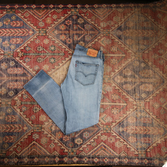 Levi's 511 W34 L32 Slim Fit Classic Ripped Style Blue Denim Jeans