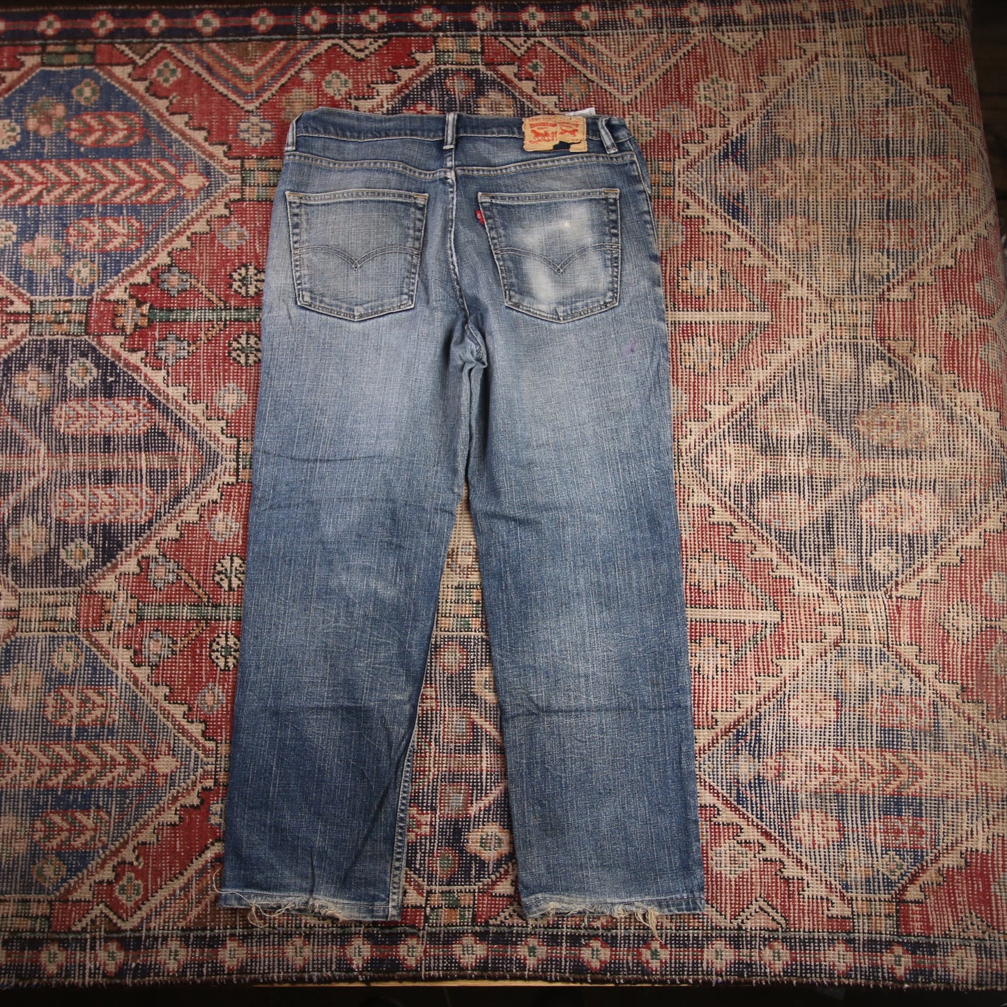 Levi's W36 L27 Straight Leg Loose Fit Blue Denim Jeans