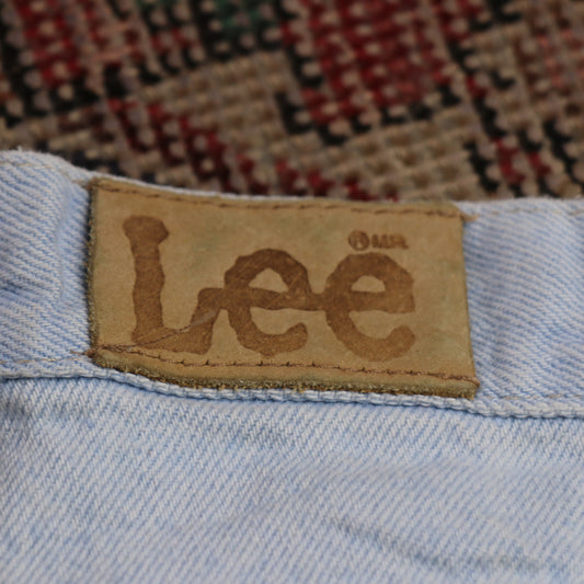 Lee W24 L32 Tapered Leg Relaxed Fit Blue Denim Jeans