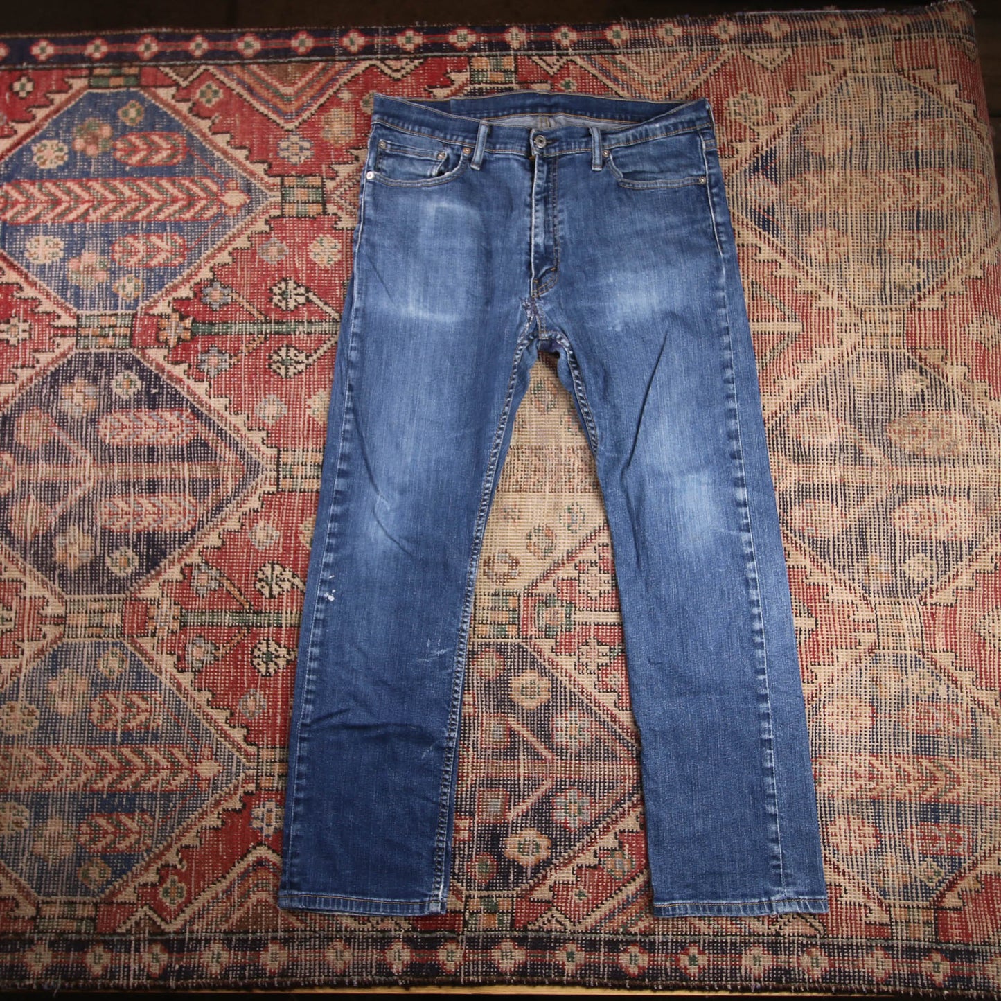 Levi's 513 W36 L28 Straight Leg Slim Fit Blue Denim Jeans