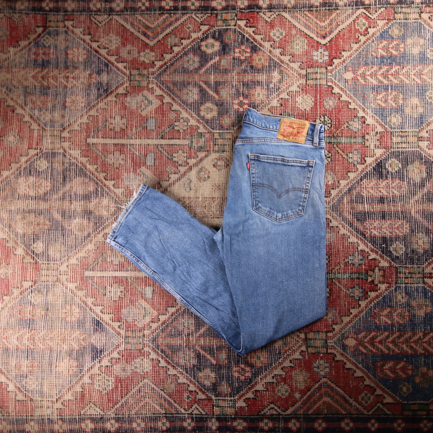 Levi's 508 Red Tab W36 L32 Tapered Leg Regular Fit Blue Denim Jeans