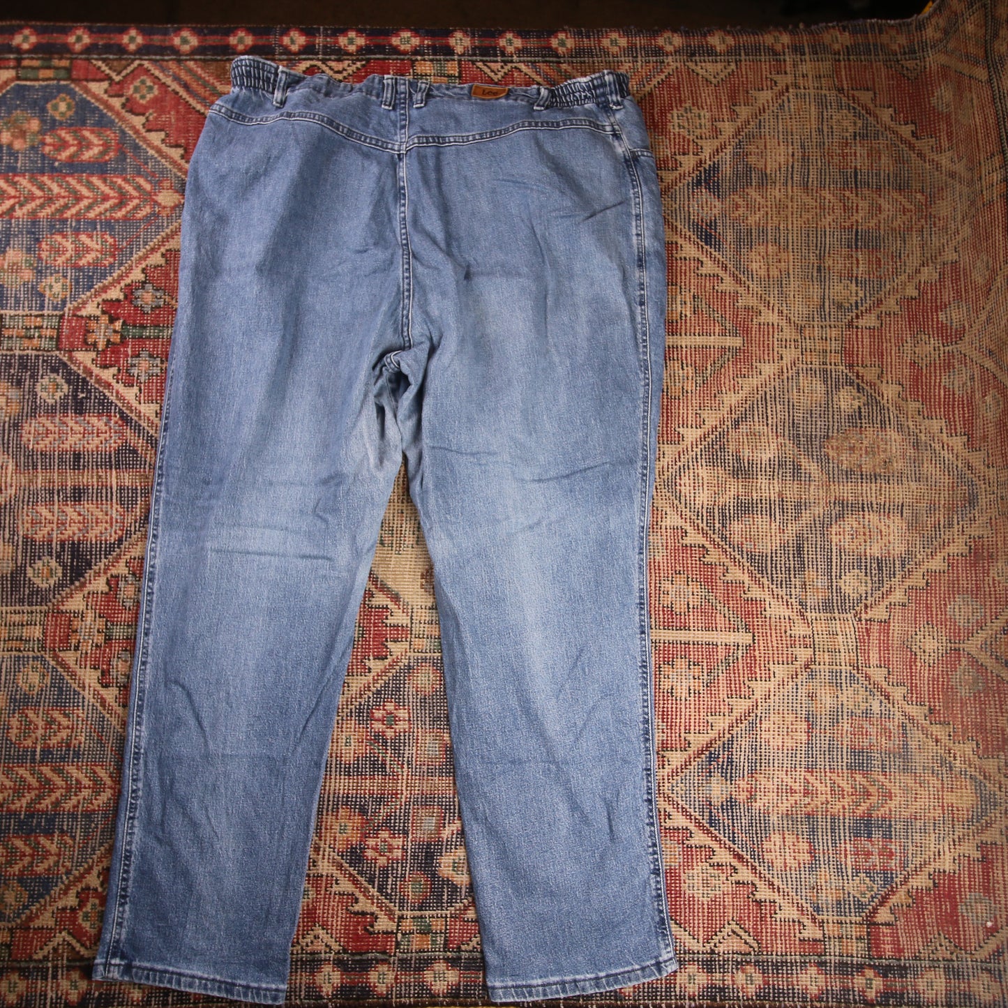 Lee W44 L29 Straight Leg Loose Fit Blue Denim Jeans