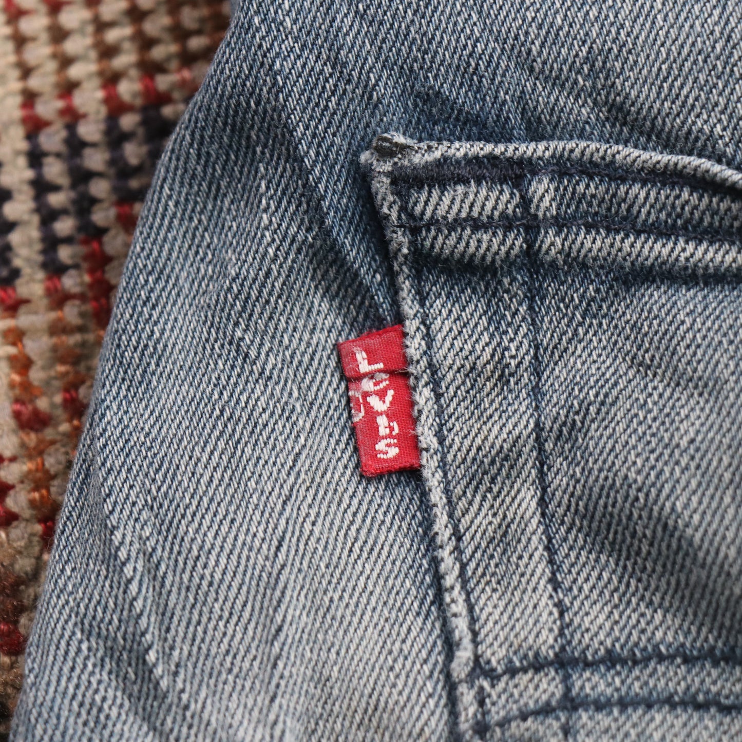 Levi's 513 W30 L30 Straight Leg Slim Fit Classic Ripped Style Blue Denim Jeans