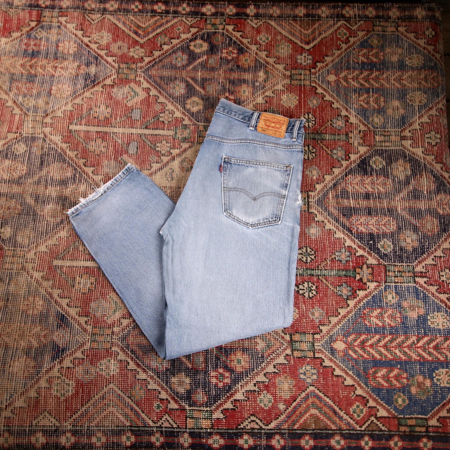 Levi's 550 W38 L31 Tapered Leg Relaxed Fit Blue Denim Jeans