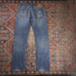 Levi's 505 W34 L32 Straight Leg Regular Fit Blue Denim Jeans
