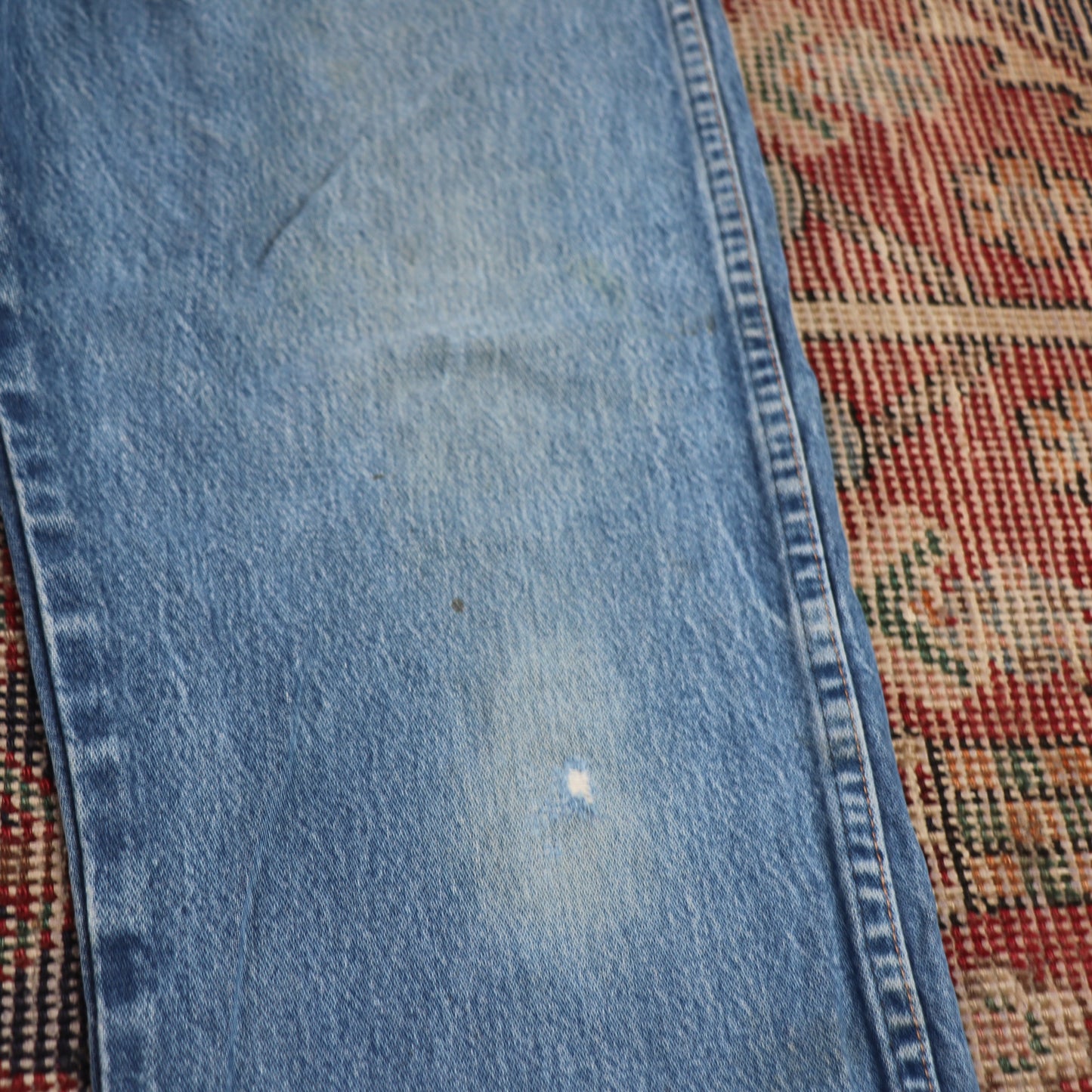 Wrangler W34 L30 Straight Leg Relaxed Fit Blue Denim Jeans