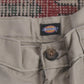 Dickies W32 L25 Straight Leg Beige Cotton Blend Trousers
