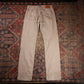 Levi's 505 W32 L33 Straight Leg Regular Fit Classic Ripped Style Beige Denim Jea