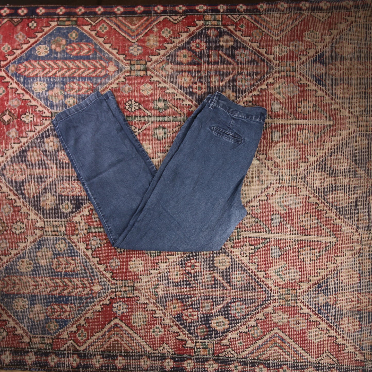 Wrangler W32 L32 Straight Leg Relaxed Fit Blue Denim Jeans