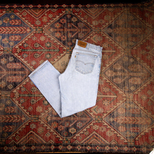 Levi's 540 Orange Tab W34 L29 Relaxed Fit Blue Denim Jeans