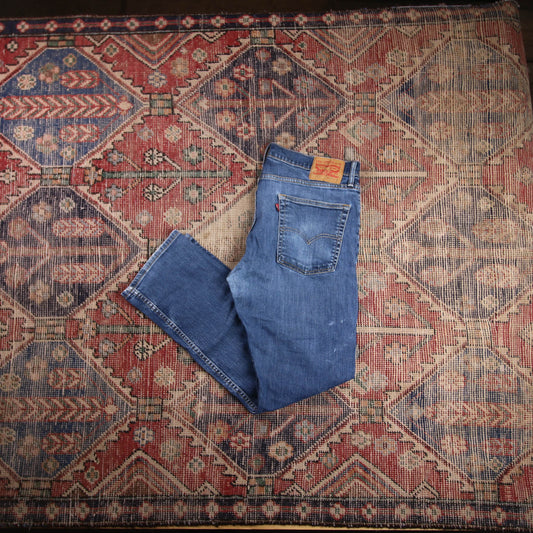 Levi's 513 W36 L28 Straight Leg Slim Fit Blue Denim Jeans