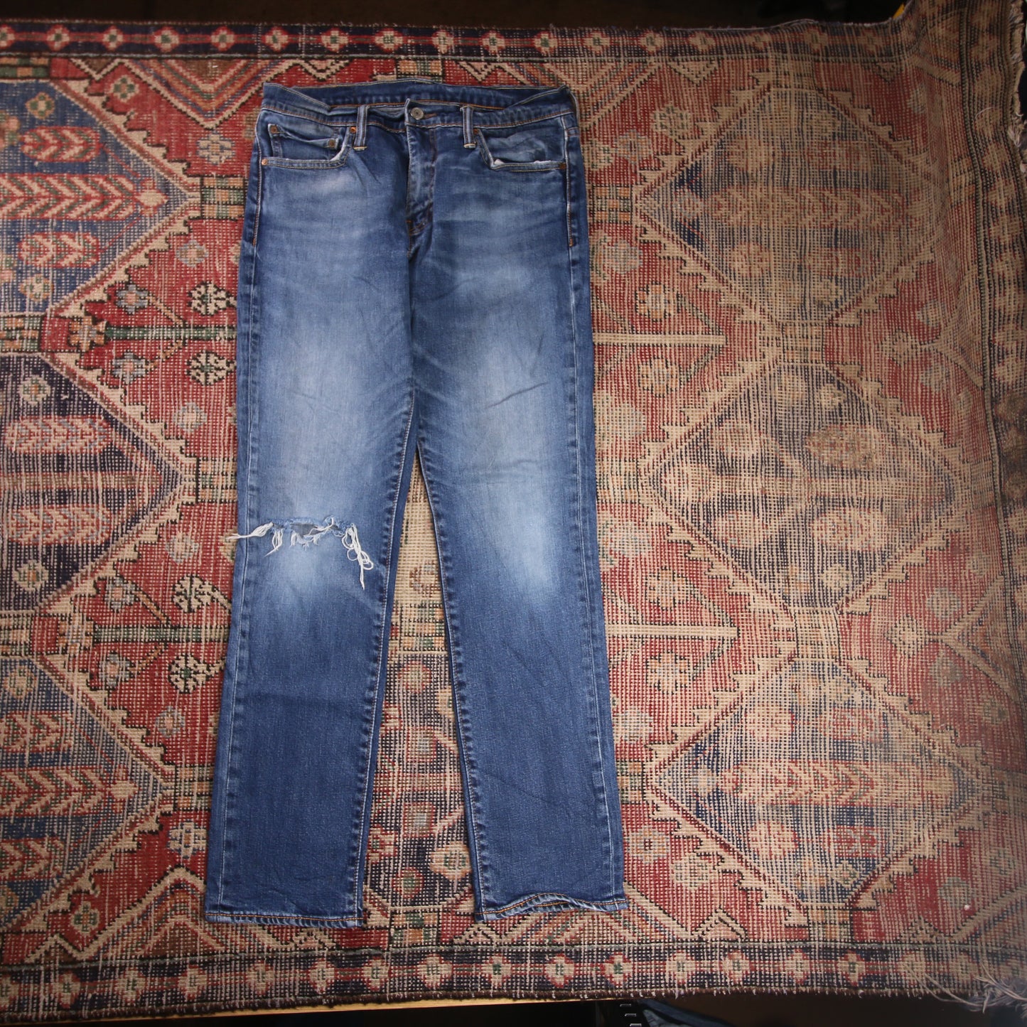 Levi's 511 W30 L30 Slim Fit Classic Ripped Style Blue Denim Jeans