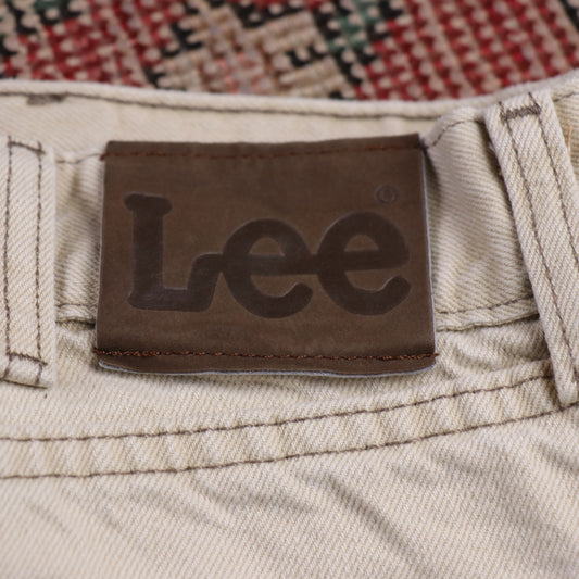 Lee W34 L33 Straight Leg Beige Denim Jeans