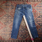 Levi's 502 Red Tab W32 L28 Tapered Leg Regular Fit Classic Ripped Style Blue Den