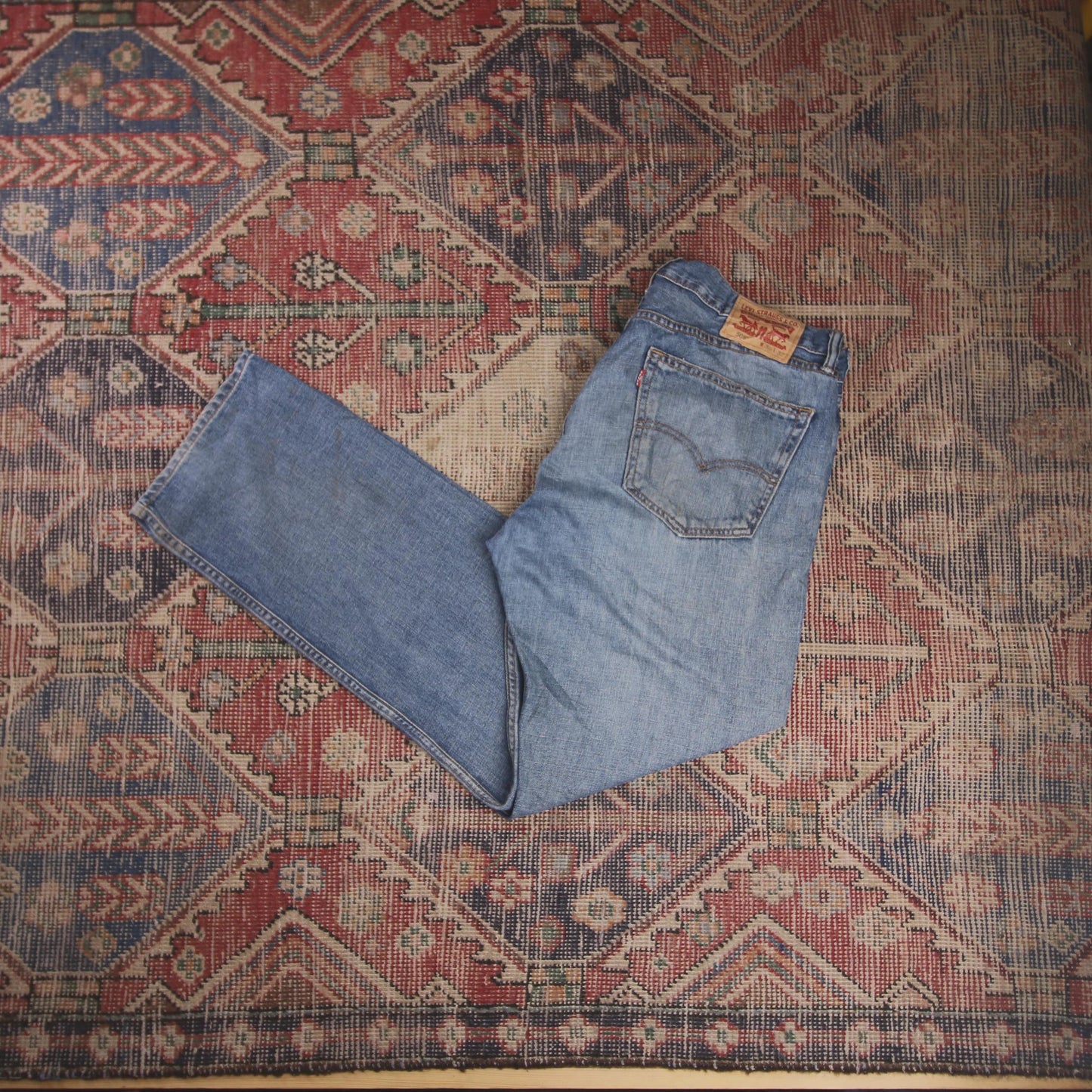 Levi's 505 W36 L31 Straight Leg Regular Fit Blue Denim Jeans