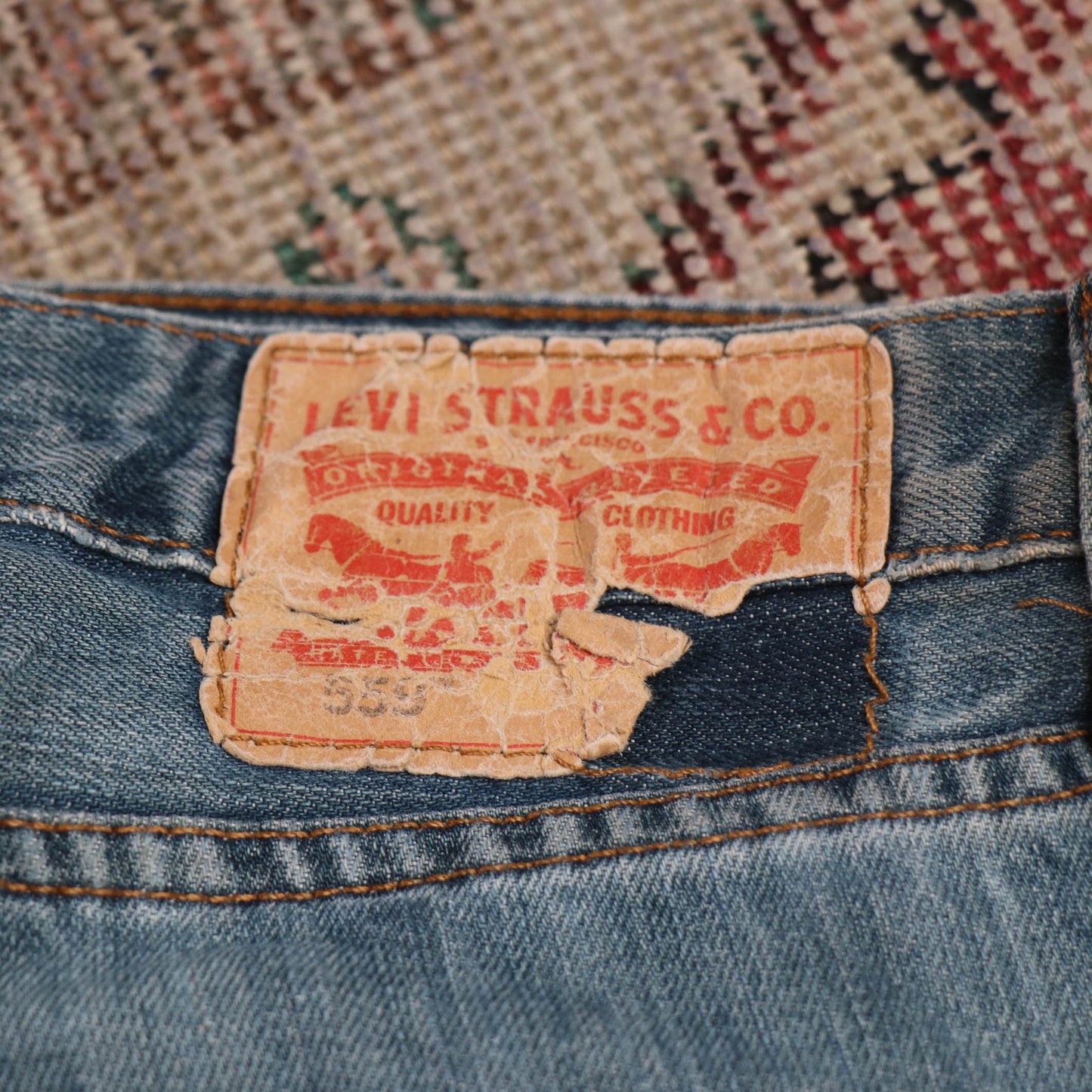 Levi's 559 W34 L30 Straight Leg Relaxed Fit Blue Denim Jeans