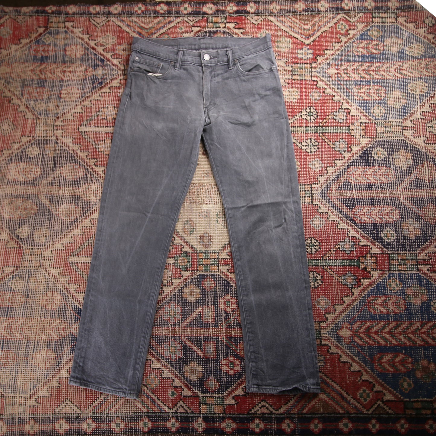 Levi's 504 W32 L28 Straight Leg Regular Fit Grey Denim Jeans