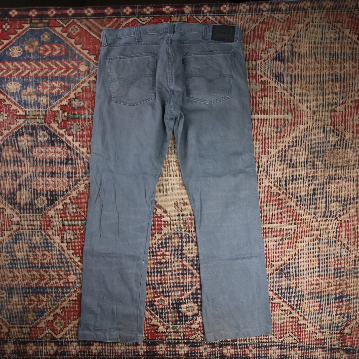 Levi's 513 W40 L30 Straight Leg Slim Fit Grey Denim Jeans