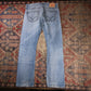 Levi's 506 W36 L33 Straight Leg Classic Ripped Style Blue Denim Jeans