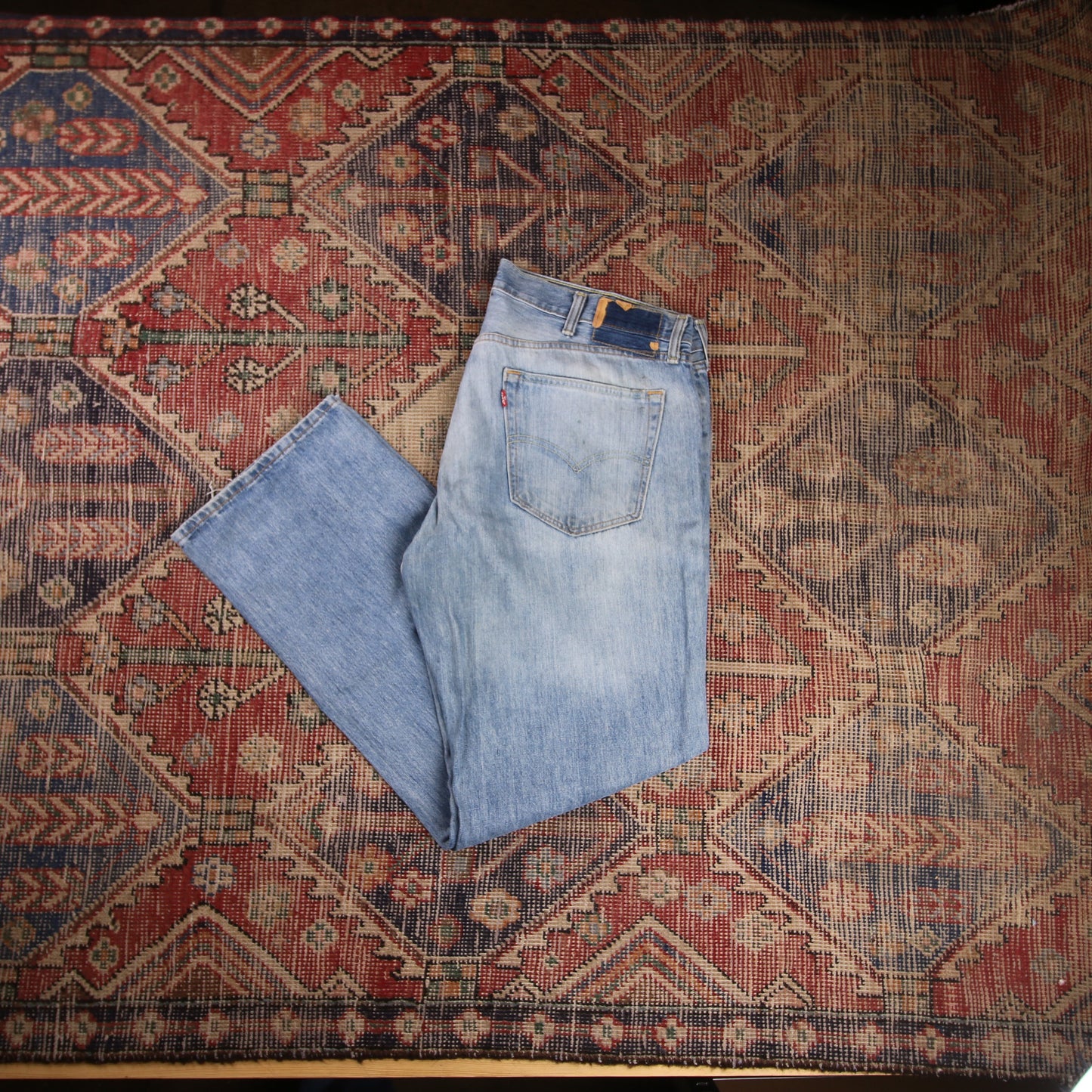 Levi's W38 L31 Straight Leg Blue Denim Jeans