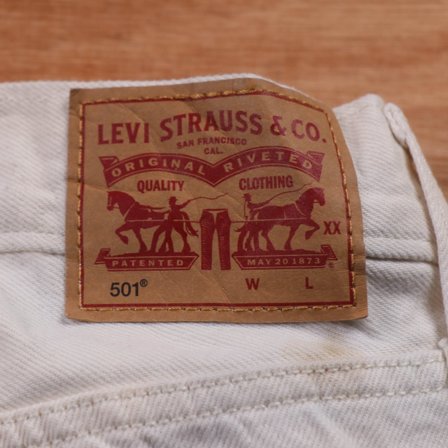 Levi's 505 Orange Tab W36 L30 Straight Leg Regular Fit Blue Denim Jeans