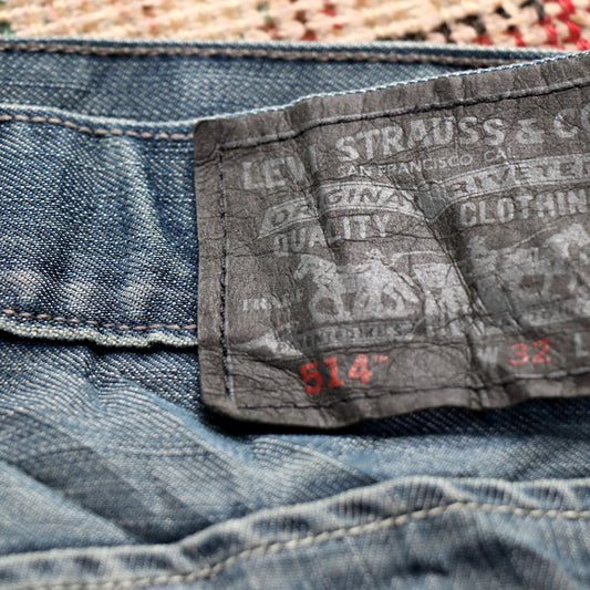 Levi's 514 W32 L30 Straight Leg Blue Denim Jeans