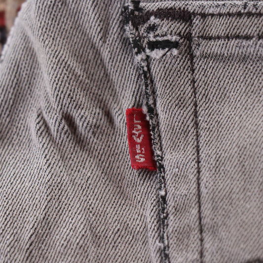 Levi's Red Tab W32 L33 Slim-Straight Classic Ripped Style Grey Denim Jeans