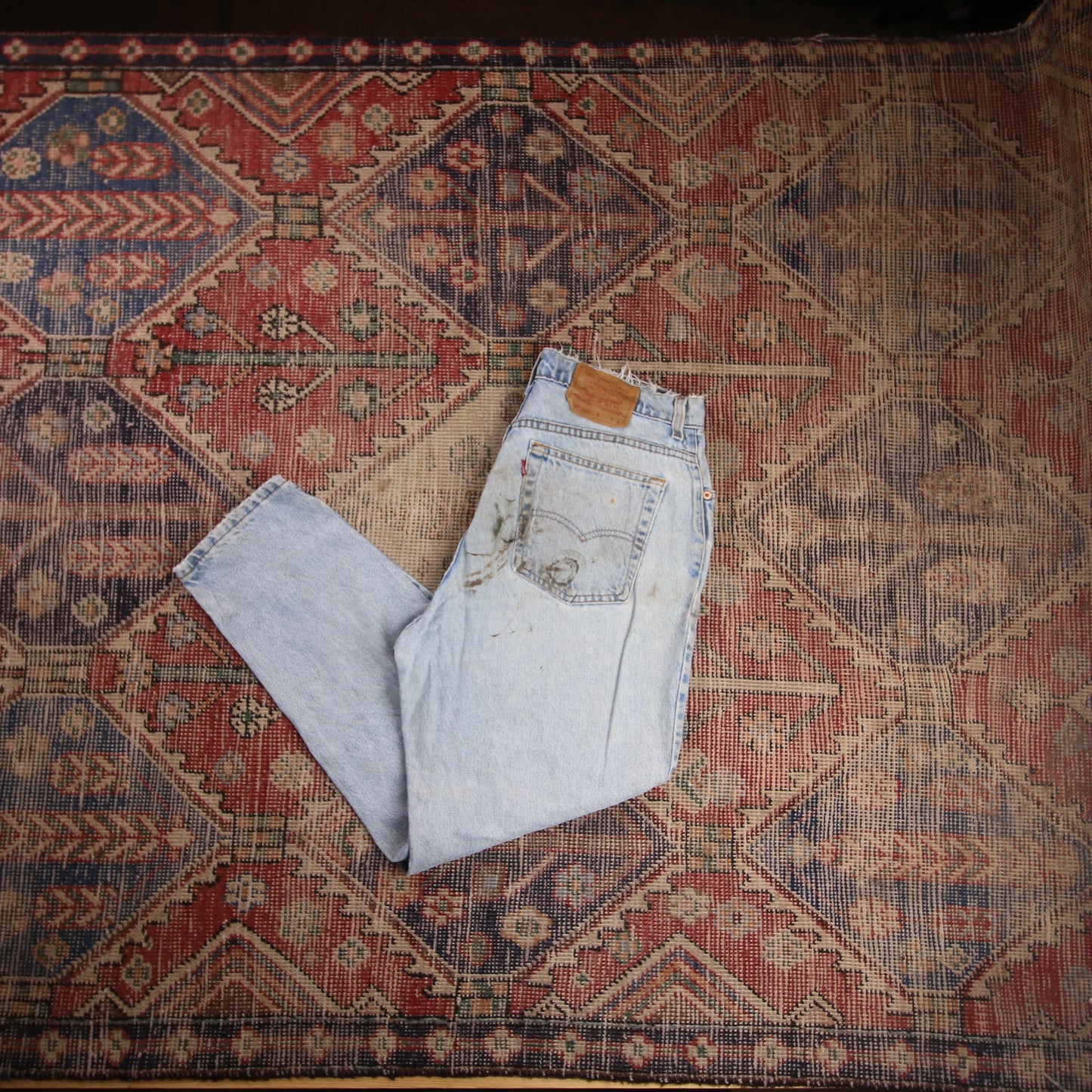 Levi's 551 W32 L28 Straight Leg Loose Fit Blue Denim Jeans