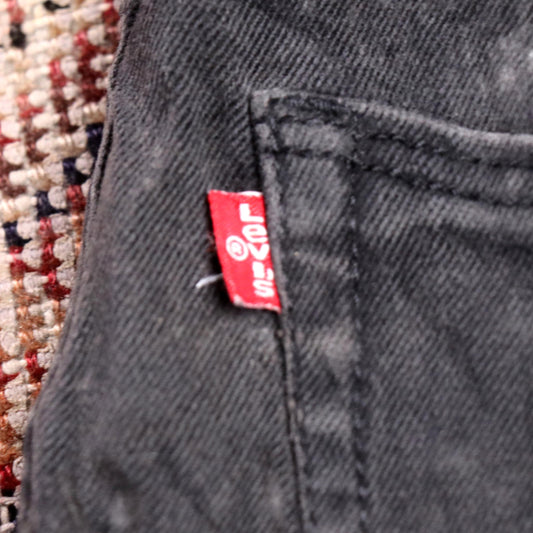 Levi's W30 L28 Straight Leg Black Denim Jeans