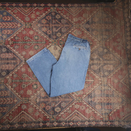 Lee W34 L27 Straight Leg Loose Fit Blue Denim Jeans