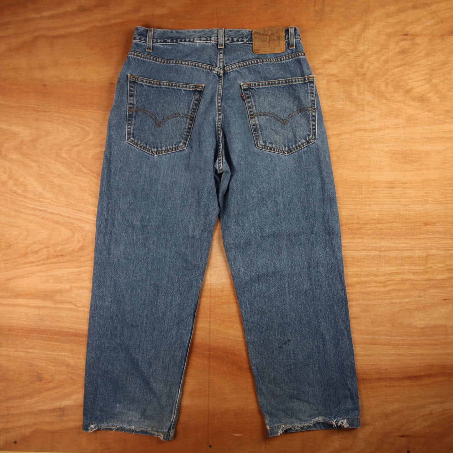 Levi's 569 Red Tab W32 L28 Straight Leg Loose Fit Blue Denim Jeans