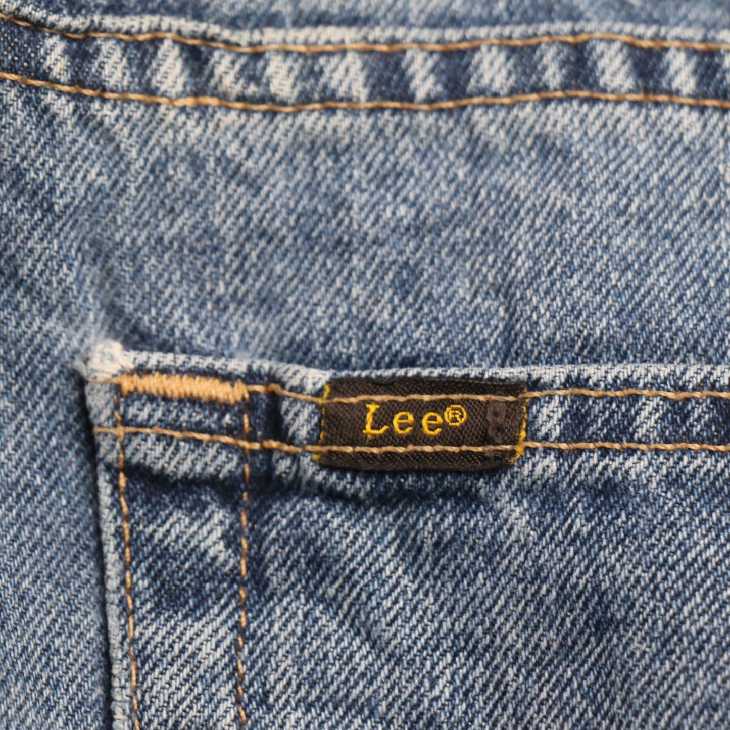 Lee W38 L31 Straight Leg Loose Fit Blue Denim Jeans