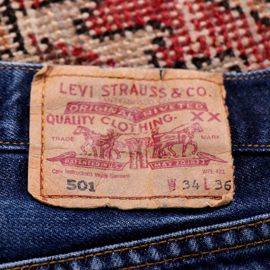 Levi's 501 W32 L33 Original Fit Blue Denim Jeans