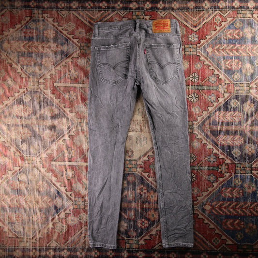 Levi's 512 Red Tab W30 L30 Tapered Leg Slim Fit Grey Denim Jeans