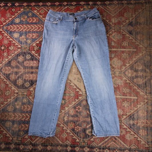 Lee W36 L28 Straight Leg Relaxed Fit Blue Denim Jeans