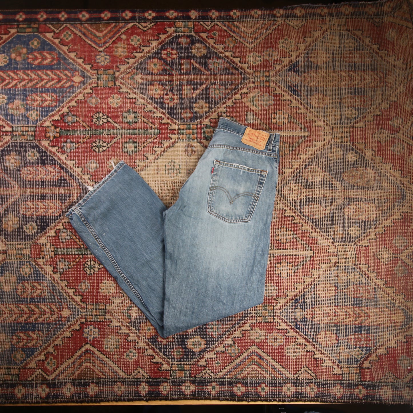 Levi's 505 W32 L31 Straight Leg Regular Fit Blue Denim Jeans