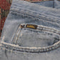 Lee W36 L29 Tapered Leg Relaxed Fit Classic Ripped Style Blue Denim Jeans