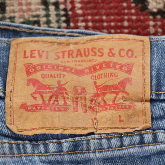 Levi's Red Tab W26 L30 Slim Classic Ripped Style Blue Denim Jeans